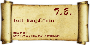 Tell Benjámin névjegykártya